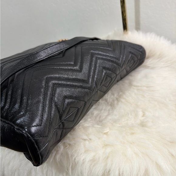 Gucci marmont Black Quilted Leather Tote Bag VGUC - Picture 5 of 8